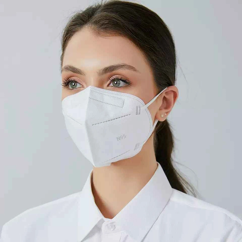 95%-99% High Filtration 5 Ply Non-Woven Disposable FFP2 KN95 N95 Face Mask of Fold, 3D Cup Shape, Fish Shape